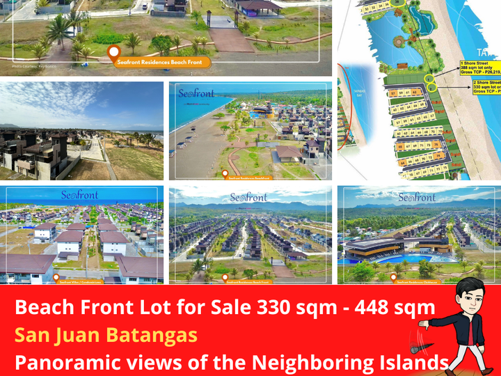 Beach Front Lot for Sale 330 sqm - 448 sqm San Juan Batangas Views of the Neighboring Islands