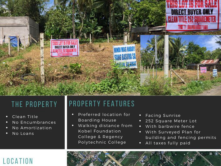 252 SQM Residential Lot For Sale in Koronadal South Cotabato