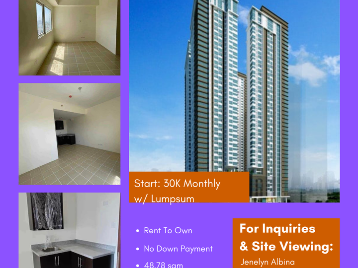 2 BR Condo For Sale in Mandaluyong Metro Manila Rent To Own No Down Payment