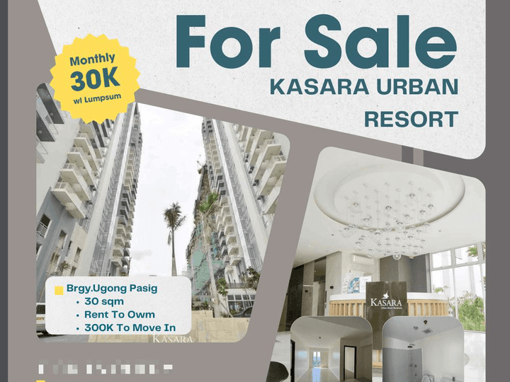 2 BR Condo in Kasara Urban Resort as low as 30K Monthly Rent To Own