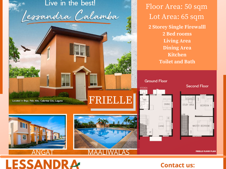 Affordable House and Lot in Calamba - Frielle