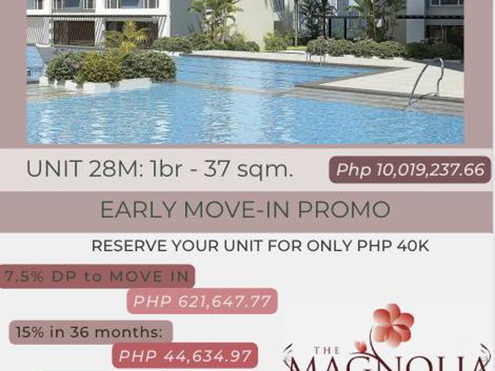 1br RFO, Move-in Ready, Rent-to-own Units at The Magnolia Residences.