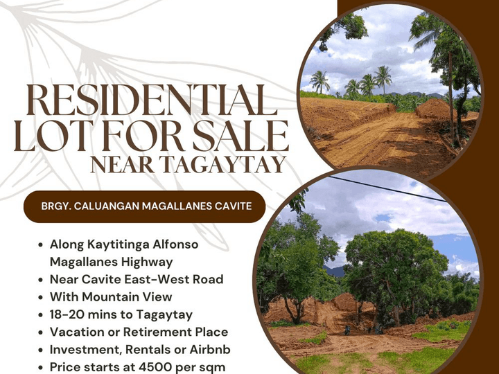 LOT FOR SALE ALONG MAGALLANES HWY WITH MOUNTAIN VIEW NEAR TAGAYTAY [Lot