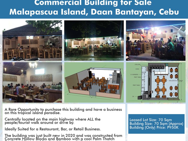 Commercial Building for Sale Malapascua Island, Daan Bantayan, Cebu