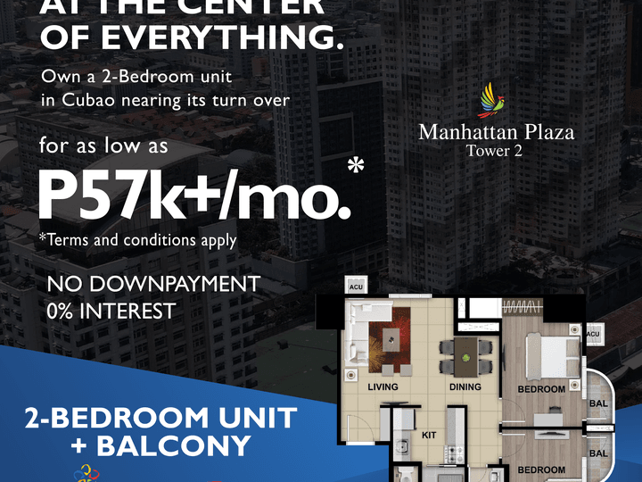 New York-inspired 2BR Unit|Manhattan Plaza Tower 2 Megaworld
