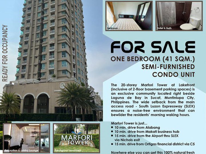SEMI-FURNISHED 1-bedroom Condo For Sale in Muntinlupa Metro Manila
