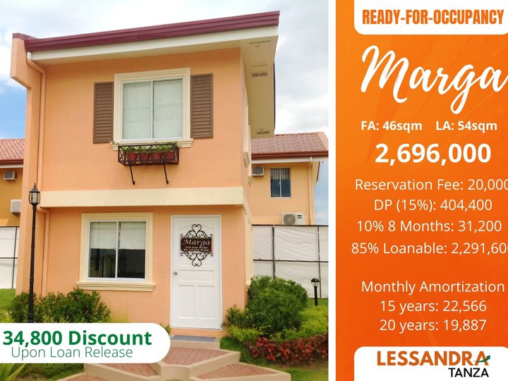 Affordable House and Lot in Tanza Marga RFO