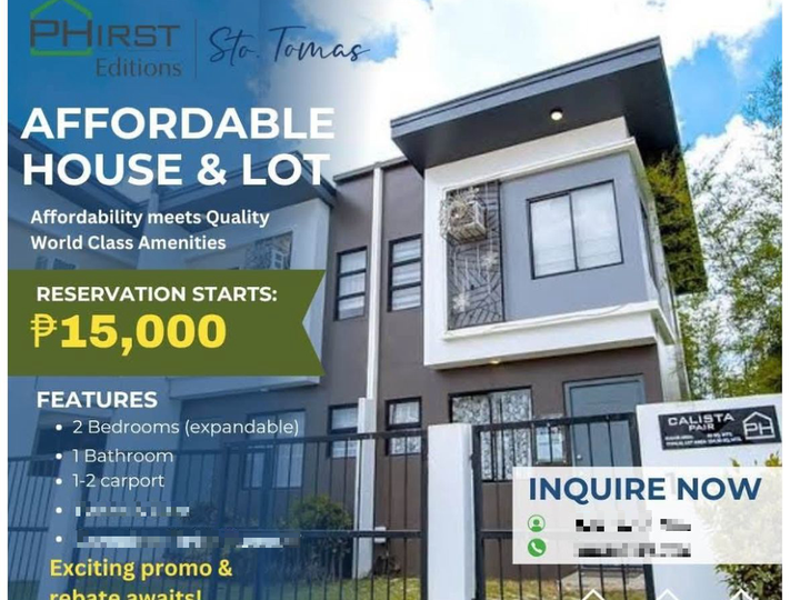 Phirst Park Homes property in Santo Tomas batangas