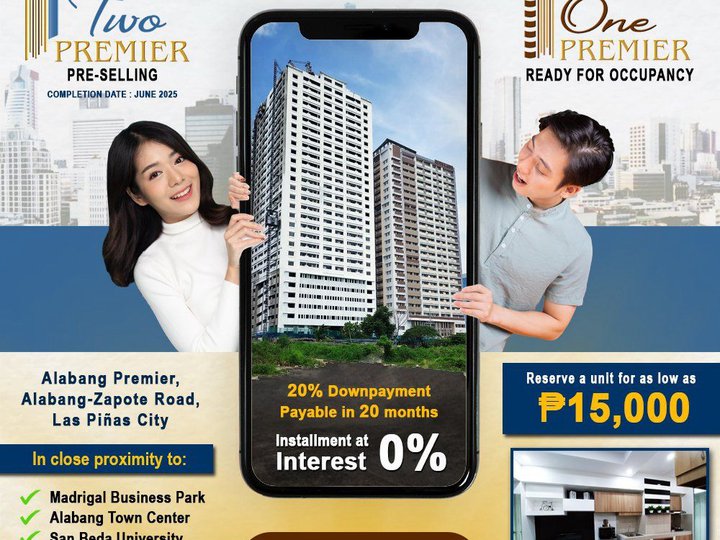 Cityland One Premier Alabang for as low as 2.1M