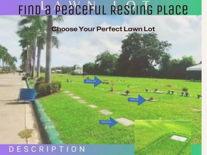 Memorial lawn lot, premium, special, and regular available in Affordable price