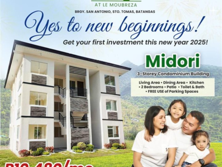 Ready For Occupancy 50 sqm 2-bedroom Residential Condo For Sale in Santo Tomas Batangas