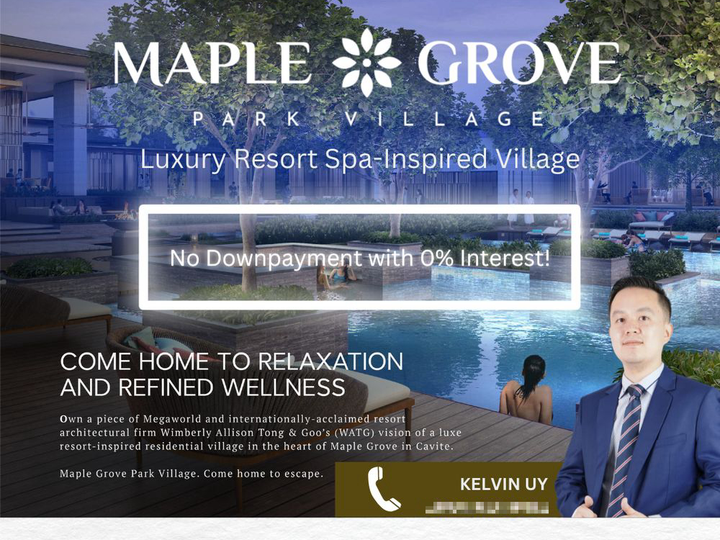 280sqm. Luxury Oasis Resort-Spa Inspired Village in Cavite |Megaworld