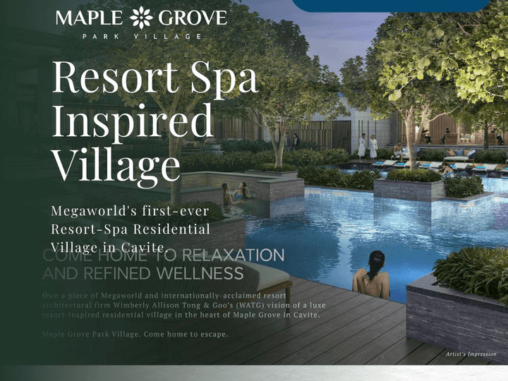 280SQM Lot Exclusive Resort Spa Village Cavite|Maple Grove Megaworld