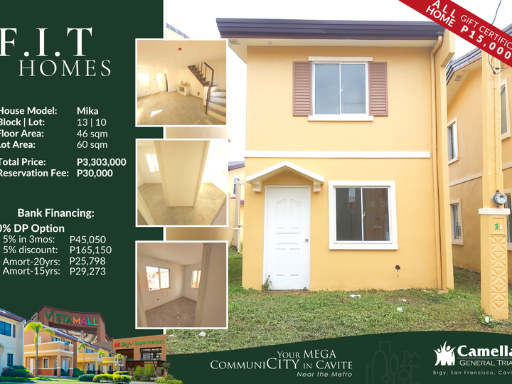 2 BR RFO HOUSE AND LOT FOR SALE IN GENERAL TRIAS CAVITE