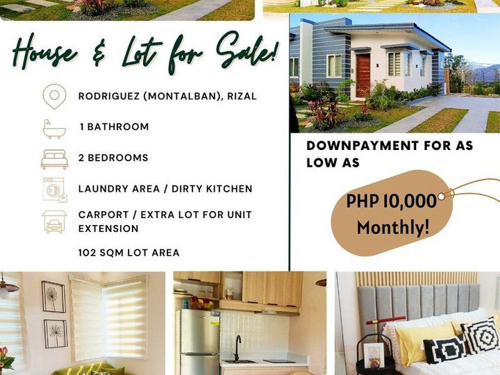2-Bedroom House with Down Payment for as low as 10,000 monthly!