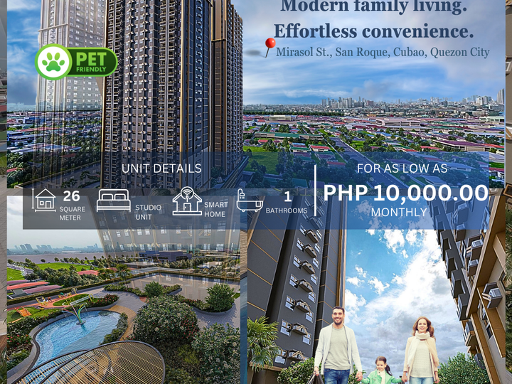 CONDO UNIT IN CUBAO, QC | 11K MONTHLY | MIRA BY RLC