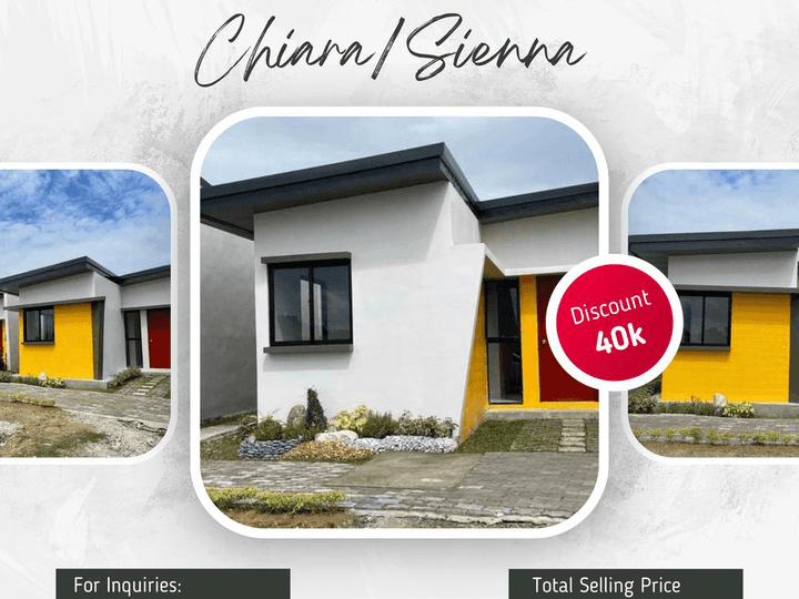 Chiara/Sienna - 1 Storey Single Attached House for Sale Thru Pag-IBIG