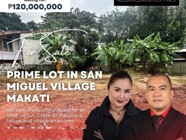 FOR SALE! PRIME VACANT LOT in SAN MIGUEL VILLAGE Beside Bel-Air and Near Rockwell Makati City