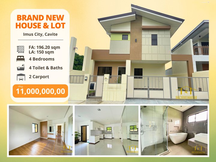 4 Bedroom 4 T&B Brand New House and Lot For Sale RFO in Imus Cavite
