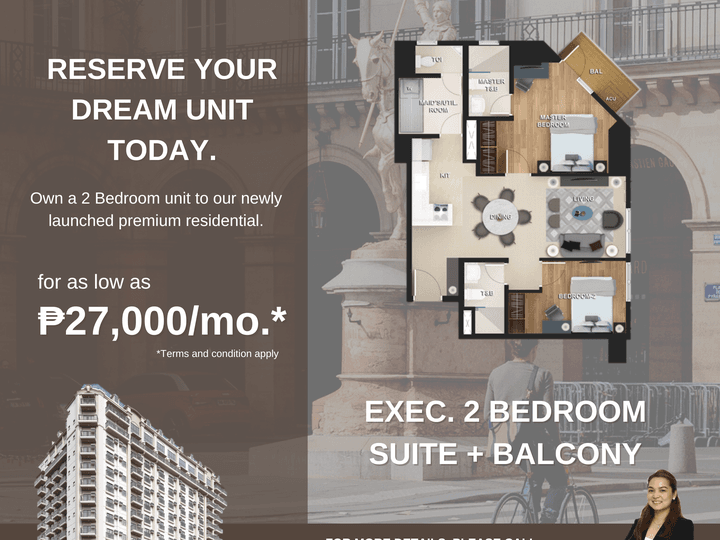 82.50 sqm 2-bedroom Condo For Sale in San Fernando Pampanga