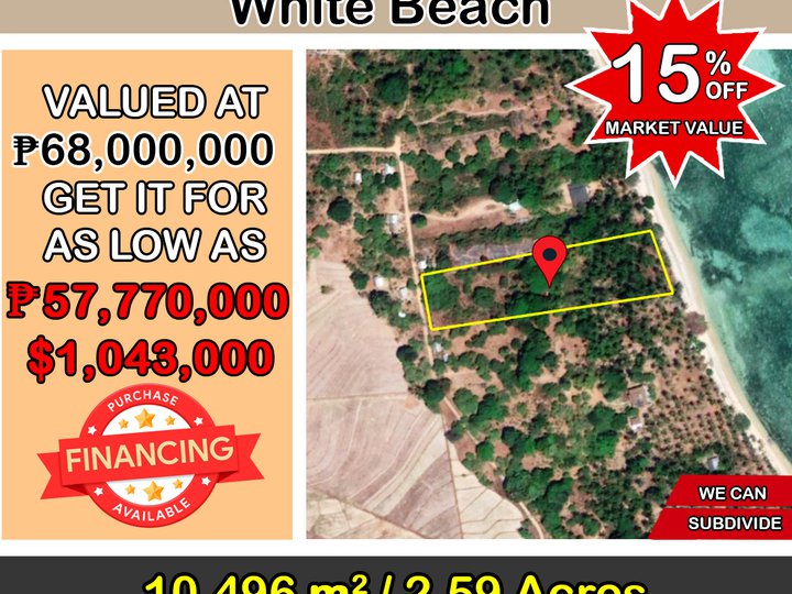 10,496 sqm - Exclusive Sunrise White Titled Beach in El Nido