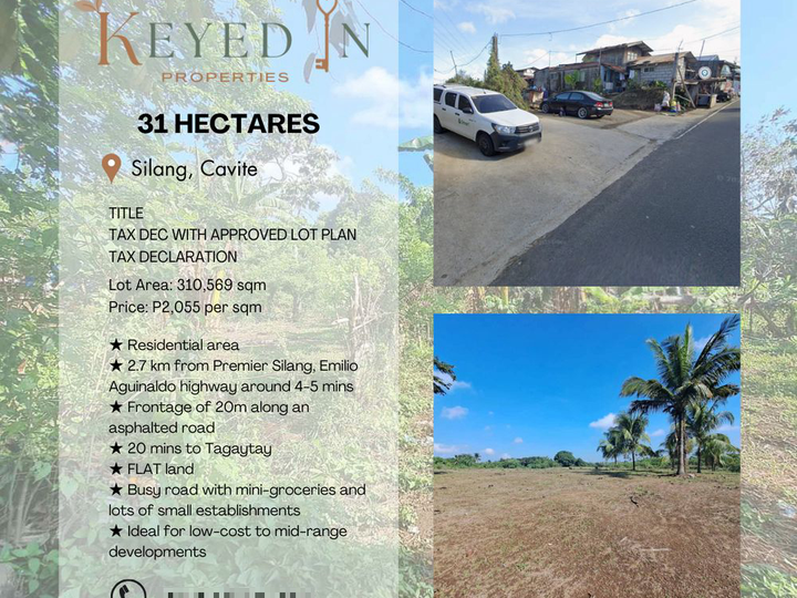 31HAS Residential Area in Silang, Cavite for sale! EXCELLENT LOCATION!