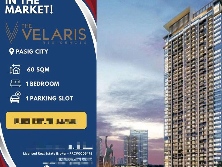 The Velaris Residences, Pre-selling 1BR Condo for Sale in Pasig City 263K/sqm LOWEST IN THE MARKET