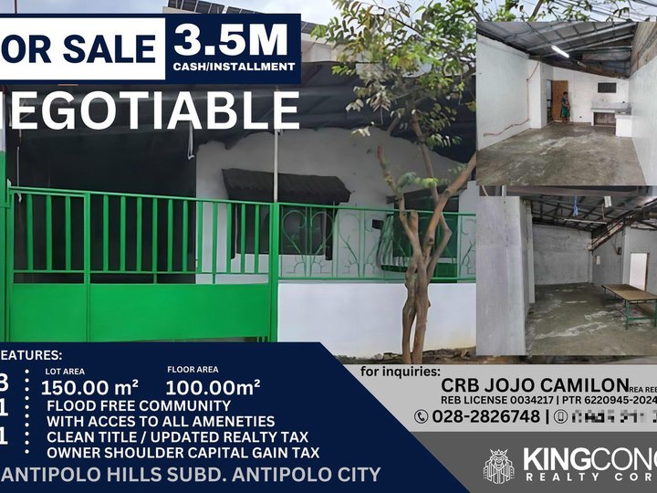 3-bedroom Single Detached House For Sale in Antipolo Rizal -