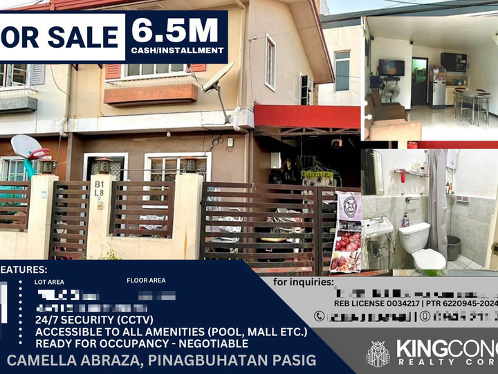 2-bedroom Townhouse For Sale in Camella Abraza, Pinagbuhatan Pasig Metro Manila