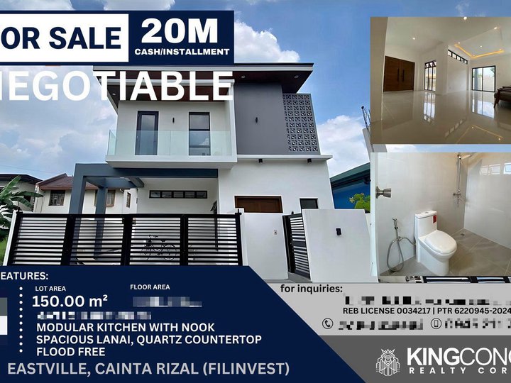 4-bedroom Single Detached House For Sale in Eastville (Filinvest) ,Cainta Rizal