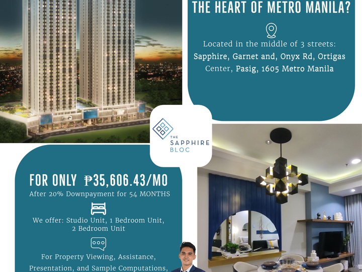 Preselling 1-bedroom Condo For Sale in Ortigas Pasig Metro Manila