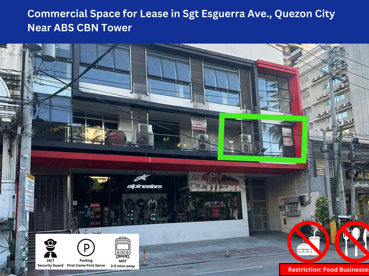 81.14SQM Commercial Space Lease QC (Retail Store/Office)