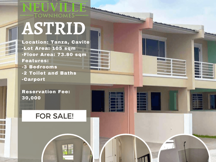 3BR Astrid Neuville Townhomes For Sale in Tanza Cavite
