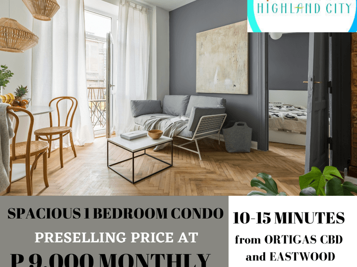 No Downpayment Preselling CondO 1BR Near Ortigas CBD 9K/MO