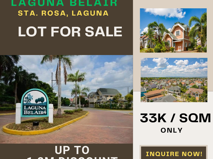 Sta.Rosa Laguna Lot For Sale. Near Nuvali, Paseo, Tagaytay, SLEX. Laguna BelAir
