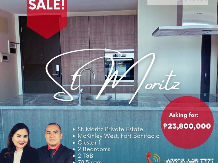 78.50 sqm 2-bedroom Condo For Sale at St. Moritz McKinley West BGC