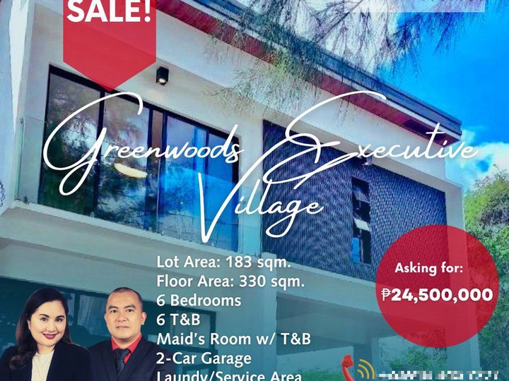 6-bedroom Single Detached House For Sale in Greenwoods Executive Village Cainta Rizal