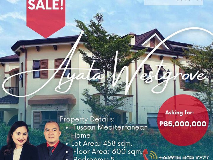 5 Bedroom Mediterranean Home For Sale at Ayala Westgrove Heights