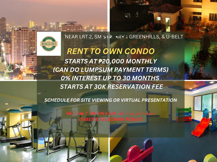 RUSH SALE 2 BEDROOM RENT TO OWN CONDO IN LITTLE BAGUIO TERRACES NEAR GREENHILLS, CUBAO, & U-BELT