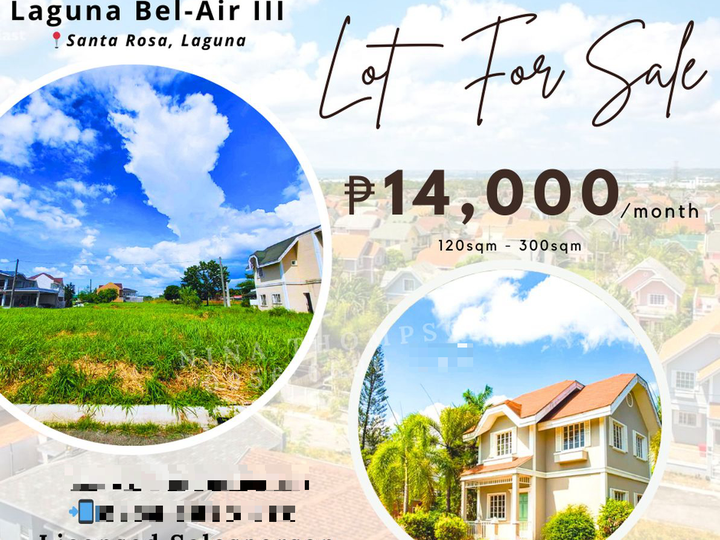 For sale 120sqm Lot in Sta. Rosa Laguna 14K MONTHLY - 10% DISCOUNT!