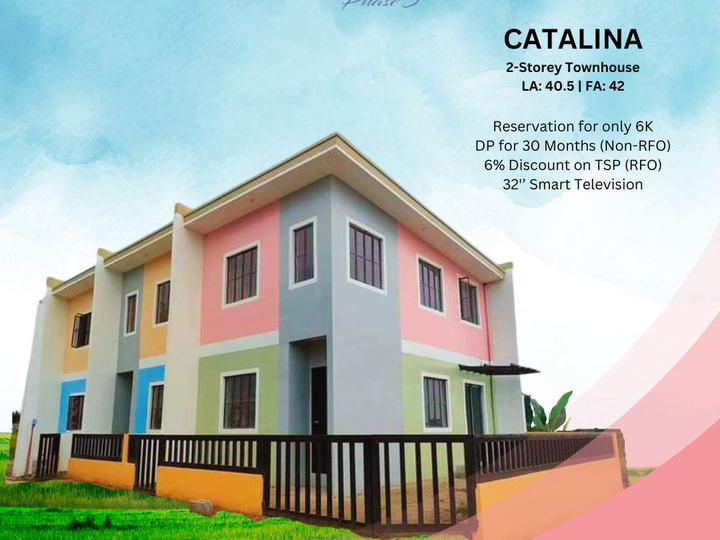 2-Storey Townhouse with  promo of 32'' Smart TV, Located at Trece