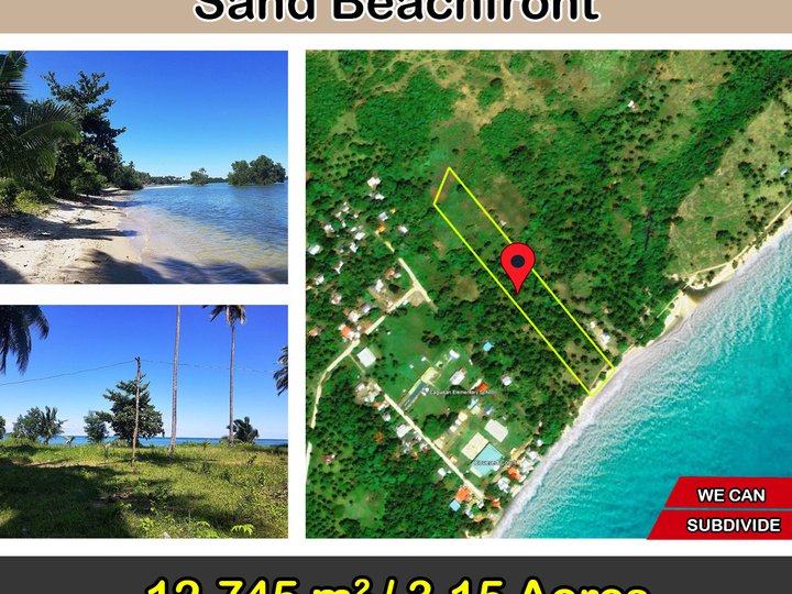 12,745 m2 / 3.15 Acres Attractive White Sand Titled Beachfront Narra