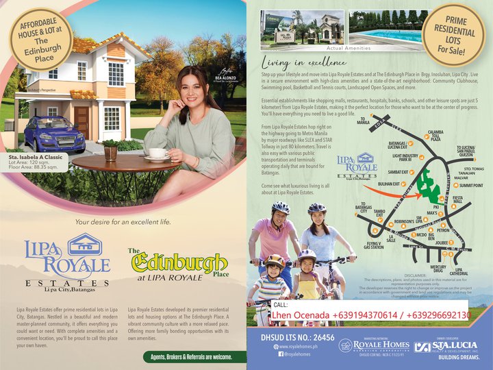 LOTS FOR SALE in LIPA ROYALE ESTATES BATANGAS by STA LUCIA LANDS