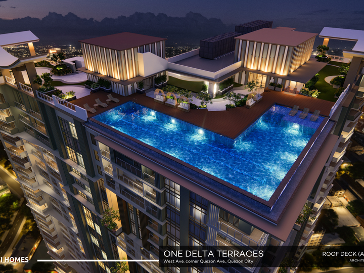 37.00sqm One Delta Terraces Studio Type Pre-selling condo for sale in Quezon City