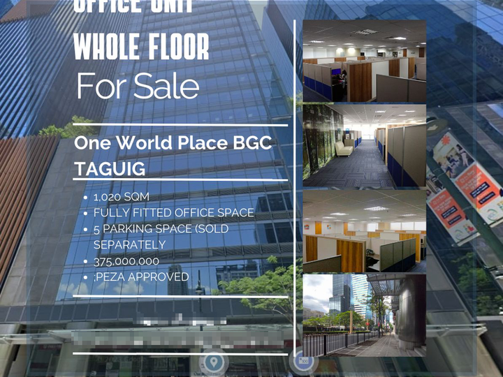 Whole Floor Office Units for Sale at BGC Taguig  (PEZA Bldg)