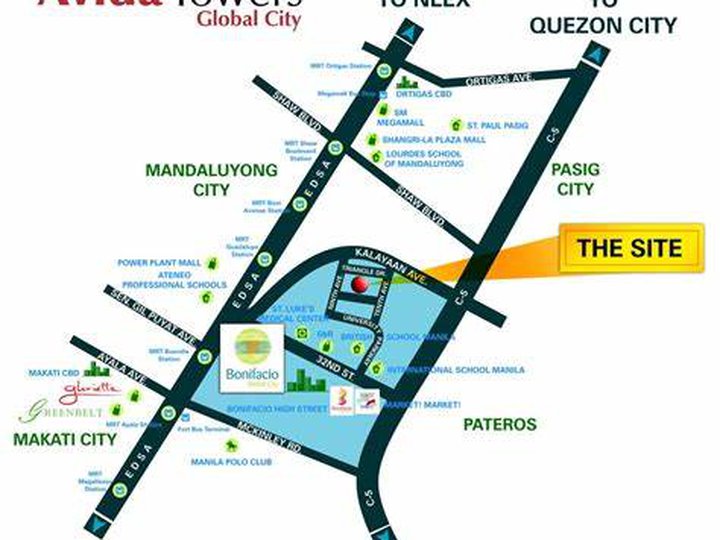 Semi furnished 1 Bedroom Condo with Balcony in Avida Towers, BGC, 9th Avenue