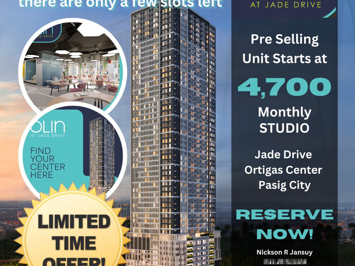 Olin At Jade Drive 21 Sqm Studio Ortigas Pasig Metro Manila [condo 🏙️ 