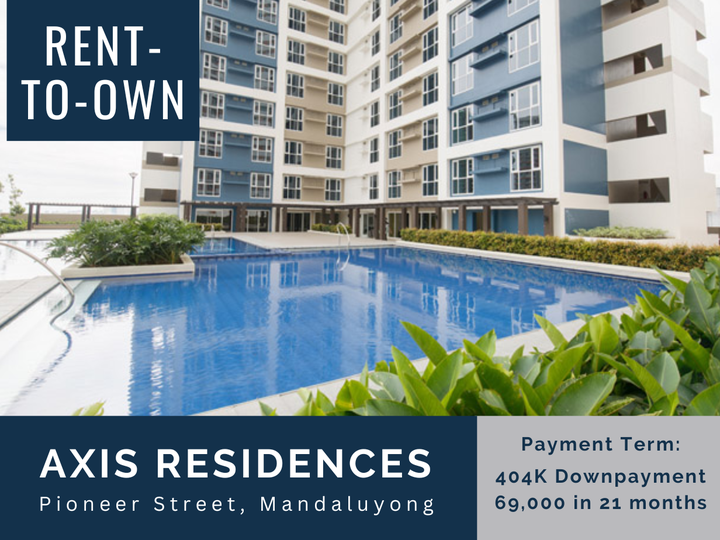 Rent-To-Own 2 Bedroom in Axis Residences Pioneer Mandaluyong RFO