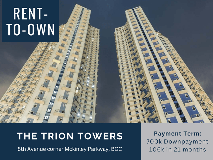 Rent-To-Own 1 Bedroom in Trion Towers BGC Ready For Occupancy