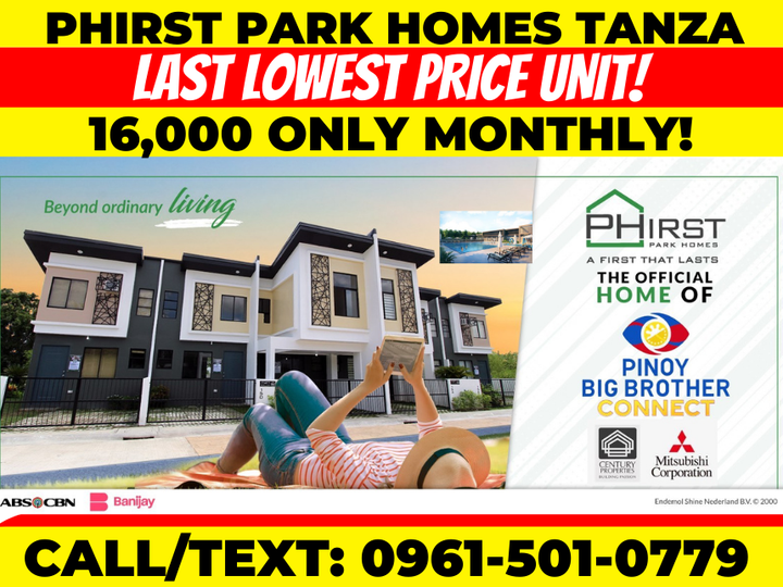 Phirst Park Homes 2-bedroom Townhouse For Sale in Tanza Cavite